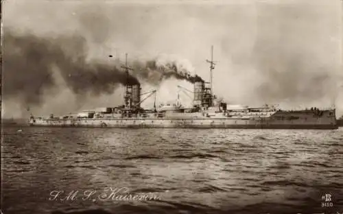 Ak Deutsches Kriegsschiff, SMS Kaiserin, Großlinienschiff