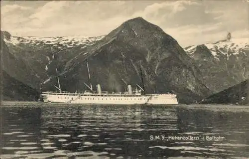 Ak Balholm Norwegen, Deutsches Kriegsschiff, SMY Hohenzollern