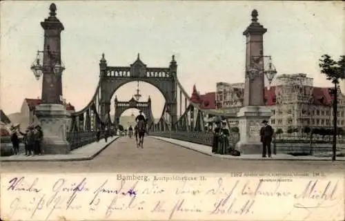 Ak Bamberg in Oberfranken, Luitpoldbrücke