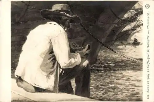 Künstler Ak Montenard, La Calfat, Quai de Marseille, Salon von 1909
