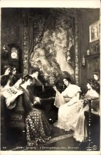 Künstler Ak Brunet, J., L'Etrangere, Salon von 1909