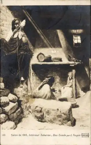 Künstler Ak Taupin, L., Interior Saharan, Bou-Saada, Salon von 1910