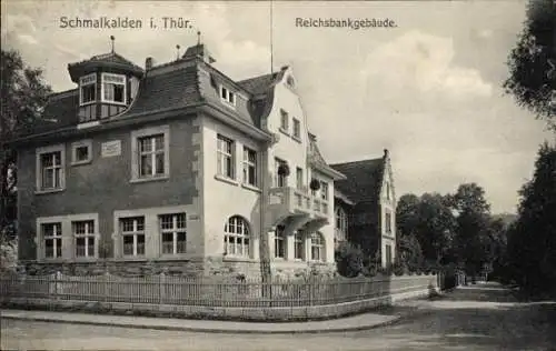 Ak Schmalkalden im Thüringer Wald, Reichsbankgebäude