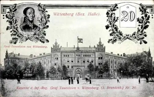 Ak Lutherstadt Wittenberg, Kaserne des Infanterie-Regiments Graf Tauentzien von Wittenberg Nr. 20