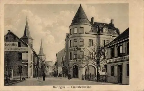 Ak Ratingen Nordrhein Westfalen, Lintorferstraße, Kaiserburg
