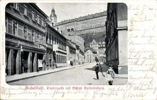 Ak Rudolstadt in Thüringen, Töpfergasse, Schloss Heidecksburg