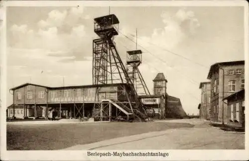 Ak Staßfurt im Salzlandkreis, Berlepsch Maybachschachtanlage, Preußische Bergwerks und Hütten AG