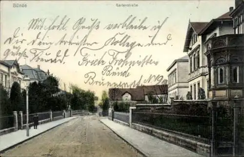 Ak Bünde in Westfalen, Gartenstraße