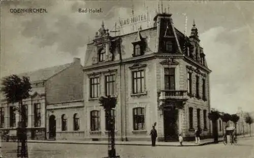 Ak Odenkirchen Mönchengladbach im Ruhrgebiet, Bad Hotel, Außenansicht von der Straße