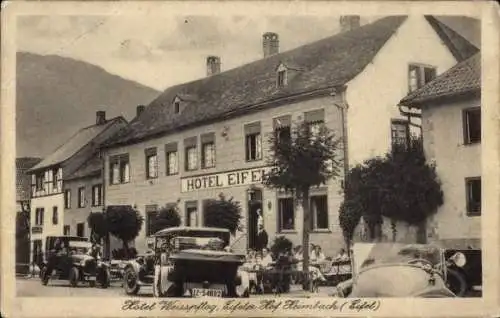 Ak Heimbach in der Eifel, Hotel Weisspflog, Eifeler Hof, Straßenansicht, Autos