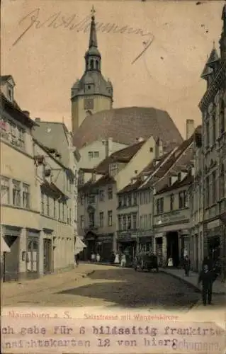 Ak Naumburg an der Saale, Salzstraße, Wenzelskirche
