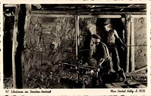 Ak Schwarze Diamanten, Bergbau-Serie von Max Steckel 1935