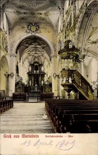 Ak Mariastein in Tirol, Chor der Wallfahrtskirche