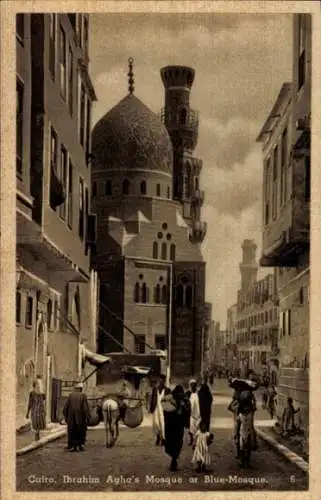 Ak Cairo Kairo Ägypten, Ibrahim-Agha-Moschee oder Blaue Moschee
