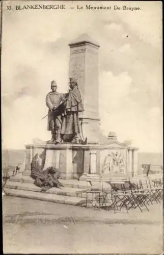 Ak Blankenberghe Blankenberge Westflandern, Monument De Bruyne