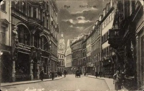 Ak Riga Lettland, Kauf-Straße