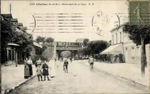 Ak Chelles Seine et Marne, Boulevard de la Gare