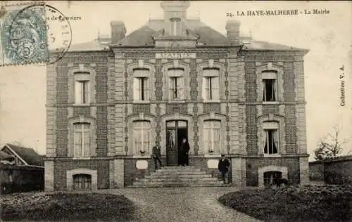 Ak La Haye Malherbe Eure, La Mairie