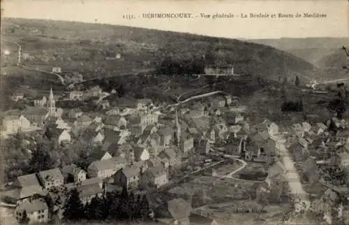 Ak Hérimoncourt Doubs, Panorama, La Bouloie, Route des Meslieres