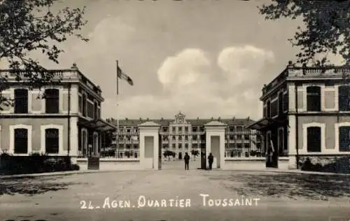 Ak Agen Lot et Garonne, Quartier Toussaint, Eingang