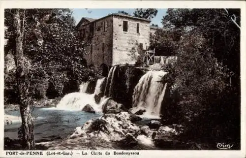 Ak Port-de-Penne Lot-et-Garonne, La Chute du Boudouyssou