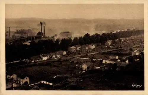 Ak Fumel Lot et Garonne, Panorama, Fabriken