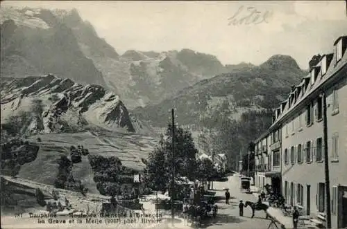 Ak Mont Dauphin Hautes Alpes, Route de Grenoble a Briancon, Meije
