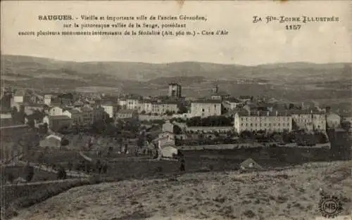 Ak Saugues Haute-Loire, Vieille et importante ville de l'ancien Gevauden
