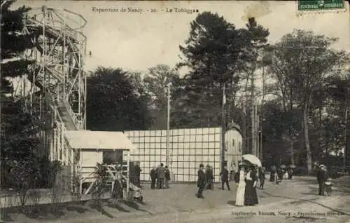 Ak Nancy Meurthe et Moselle, Ausstellung, Vergnügungspark, Toboggan