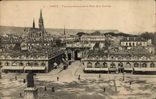 Ak Nancy Meurthe et Moselle, vue panoramique sur la Place de la Carriere