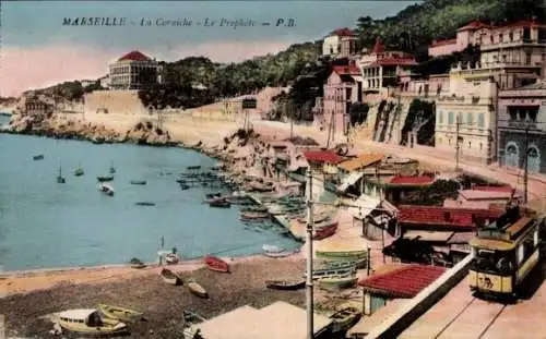 Ak Marseille Bouches du Rhône, La Corniche, Le Prophete
