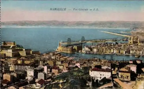 Ak Marseille Bouches du Rhône, Gesamtansicht