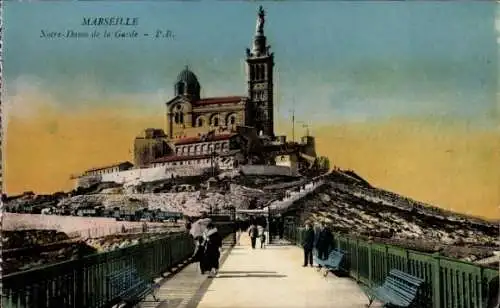 Ak Marseille Bouches du Rhône, Notre-Dame de la Garde
