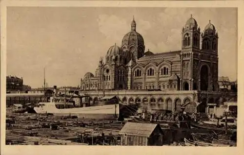 Ak Marseille Bouches du Rhône, Kathedrale