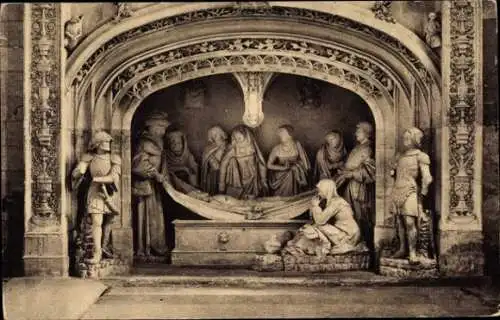 Ak Solesmes Sarthe, Les Saints, Le tombeau du Christ 1496