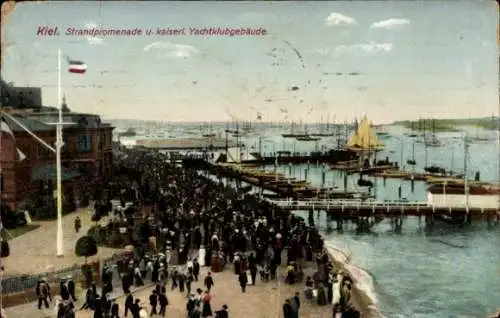 Ak Kiel, Strandpromenade, Kaiserliches Yachtklubgebäude