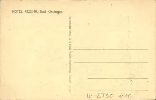 Ak Bad Kissingen Unterfranken Bayern, Hotel Regina, Empfangshalle