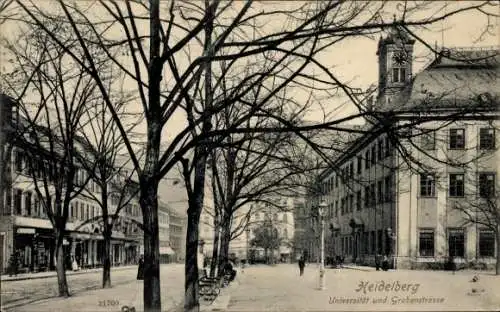 Ak Heidelberg am Neckar, Universität, Grabenstraße