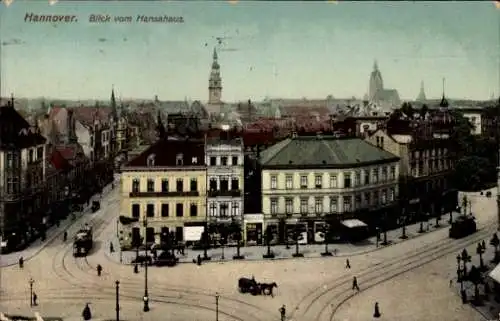 Ak Hannover in Niedersachsen, Blick vom Hansahaus