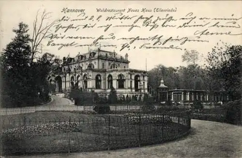 Ak Eilenriede Hannover in Niedersachsen, Waldrestaurant Neues Haus
