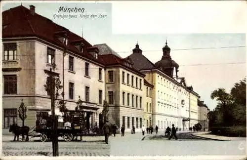 Ak Au Haidhausen München Bayern, Krankenhaus links der Isar