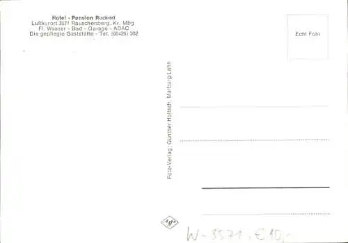 Ak Rauschenberg in Hessen, Hotel Pension Ruckert, Autos