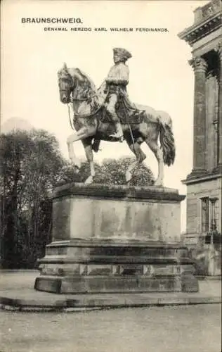 Ak Braunschweig in Niedersachsen, Denkmal Herzog Karl Wilhelm Ferdinand