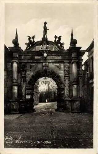 Ak Bückeburg im Kreis Schaumburg, Schlosstor