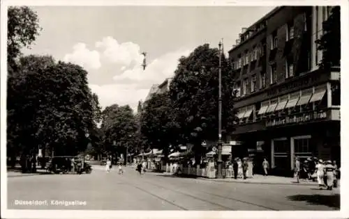 Ak Düsseldorf am Rhein, Königsallee, Auto