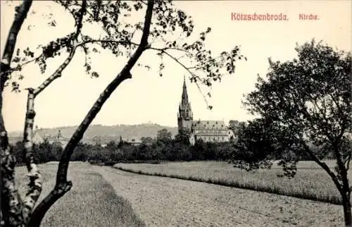 Ak Kötzschenbroda Radebeul in Sachsen, Kirche