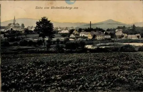 Ak Elstra in der Oberlausitz Sachsen, Blick vom Windmühlenberge