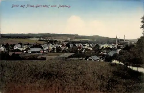 Ak Plaue Bernsdorf Flöha in Sachsen, Blick vom Plauberg