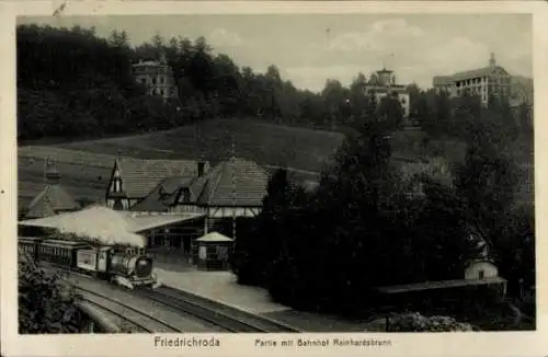 Ak Friedrichroda im Thüringer Wald, Bahnhof Reinhardsbrunn