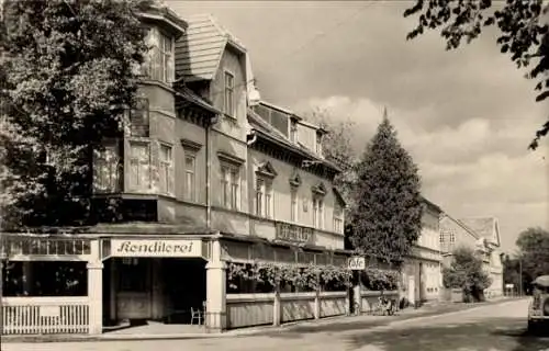 Ak Georgenthal in Thüringen, Bahnhofstraße, Konditorei Café Adler